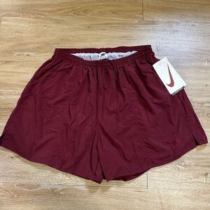 Nike Men's Swoosh Mesh Built In Underwear Running Shorts Burgundy Size XL 122322